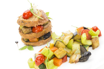 steamed vegetables and rye bread Yummy, Zucchini