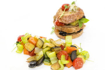 steamed vegetables and rye bread Yummy, Zucchini
