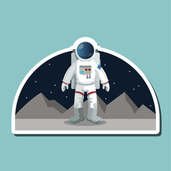 Astronaut sign. space concept. cosmos icon, vector illustration