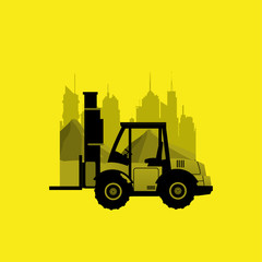 Under construction design. truck concept. repair icon, vector illustration