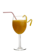Fototapeta na wymiar glass of orange cocktail