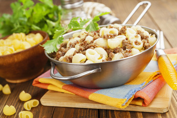 Pasta with minced meat