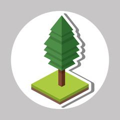 Isometric design. Nature icon. eco concept, vector illustration