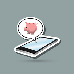 Smartphone design. technology icon. online concept, vector illustration