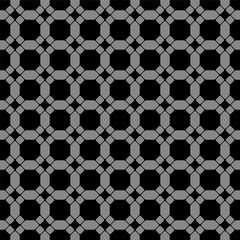 Elegant antique silver and black background 370_round corner octagon cross geometry
