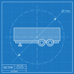 blueprint icon of trailer