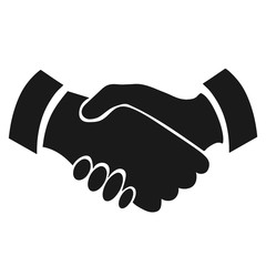 Simple icon handshake sign vector