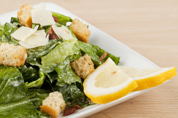 plate of caesar salad