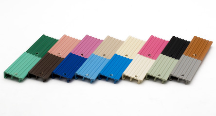 Obraz premium Vinyl fence profiles isolated on white