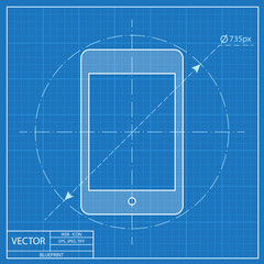 blueprint icon of tablet