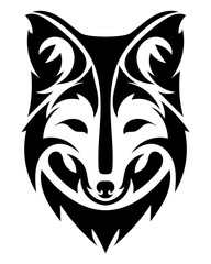 Fox's Head in the form of a stylized tattoo