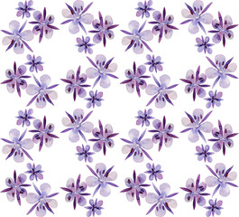 Watercolor willow-herb pattern