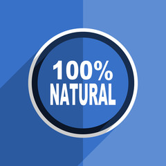 blue flat design natural modern web icon