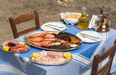 Fish restaurant by  the sea