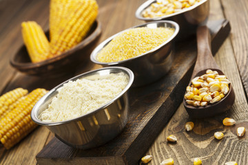 Corn flour, cereals and grains
