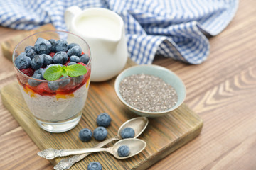 Pudding with chia seeds