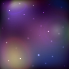 Space vector background, galaxy and stars