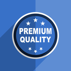blue flat design premium quality modern web icon