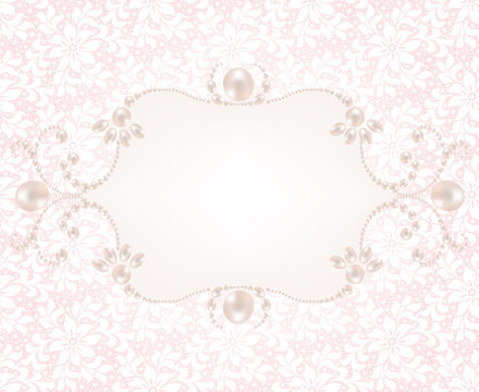 Background with pearl frame