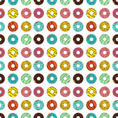 Fototapeta na wymiar Vector illustration of donut on white background