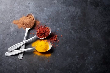 Gordijnen Colorful spices © karandaev