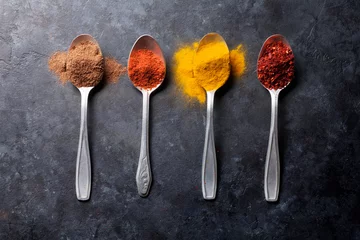 Zelfklevend Fotobehang Colorful spices © karandaev