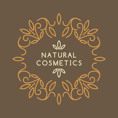 Vintage template for natural cosmetics.