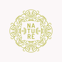 Vintage template for natural cosmetics.