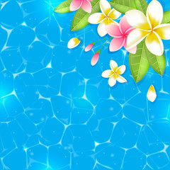 Blue tropical summer background