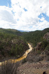 Polluted Animas River from Mine Spill