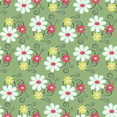 seamless abstract floral illustration background