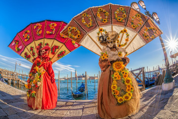 Naklejka premium Famous carnival in Venice, Italy