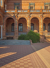 Obraz premium The tiled walls of Plaza de Espana, Sevilla. Spain