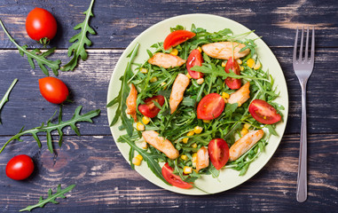 fresh salad with arugula