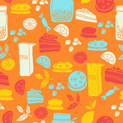 sweets orange pattern
