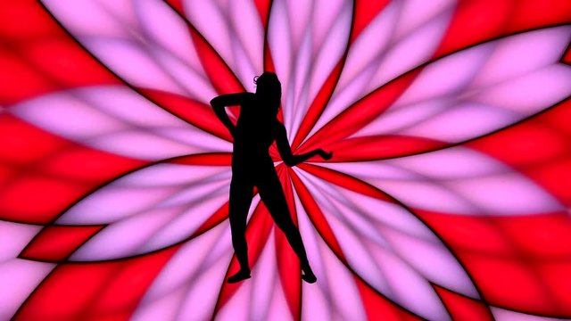 Dancing silhouette motion background