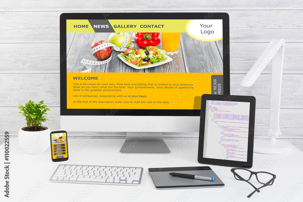 Wall mural responsive web design
