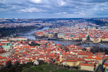 Fototapeta na wymiar Prag von oben