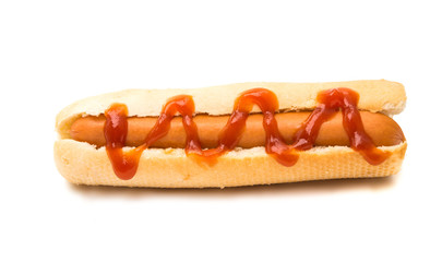 Hotdog Ying Bun isolated