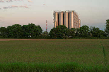 Industrial landscape at Ludwigshafen in Germany.