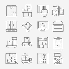 Storage line icons.