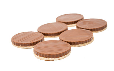 cookies with chocolate isolated