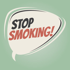 stop smoking retro speech bubble