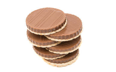 cookies with chocolate isolated