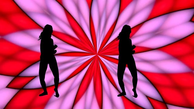 dancing Silhouette-With a colorfull background