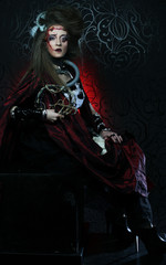 Young woman with creative make up.