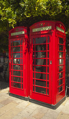 Fototapeta premium Red telephone box on Gibraltar