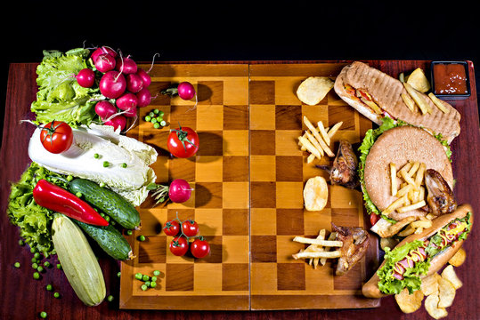 The War Against Healthy Eating Street Food On The Chessboard.