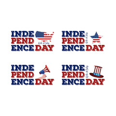 Naklejka premium Happy independence day