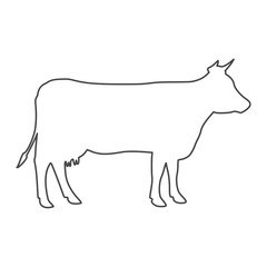 Cow line icon